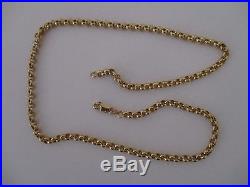 Unisex 9ct Gold Belcher Chain Necklace