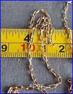 Unoaerre 9ct Solid Gold Diamond Cut Oval Belcher Chain Necklace 28.5 X 2mm
