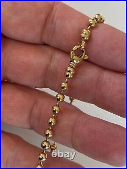 Unusual Ball Linked Strong 9ct Gold Bracelet 7.8 Grammes