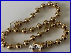 Unusual Ball Linked Strong 9ct Gold Bracelet 7.8 Grammes