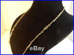 Unusual Long Solid 9ct Gold Fancy CHAIN NECKLACE 24 25gr Hm Gift cx334 RRP1250