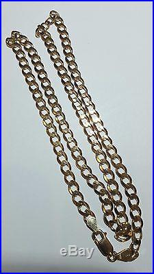 Used 375 / 9ct Gold Chain, Weight 16.2 Grams, 22 Inches, Excellent Condition