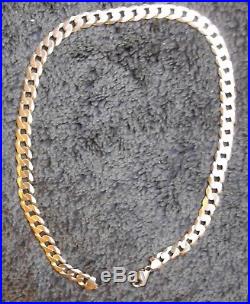 VERY HEAVY 9ct GOLD HALLMARKED 22 INCH SOILID GOLD CURB CHAIN 91 GRAMS