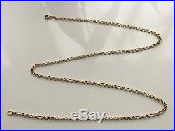 VINTAGE 375 9CT GOLD BELCHER LINK CHAIN NECKLACE 20.5 inches 7.43g