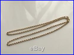 VINTAGE 375 9CT GOLD BELCHER LINK CHAIN NECKLACE 20.5 inches 7.43g