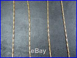 VINTAGE 9ct GOLD BARLEYCORN LINK NECKLACE CHAIN 20 inch C. 1990