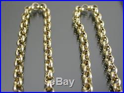 VINTAGE 9ct GOLD BELCHER LINK NECKLACE CHAIN 20 inch 1988