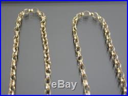 VINTAGE 9ct GOLD BELCHER LINK NECKLACE CHAIN 20 inch C. 1980
