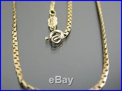 VINTAGE 9ct GOLD BOSTON NECKLACE CHAIN 16 inch C. 1980