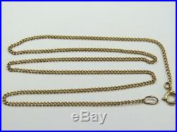 VINTAGE 9ct GOLD CURB LINK NECKLACE CHAIN 20 inch C. 1980