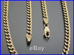 VINTAGE 9ct GOLD CURB LINK NECKLACE CHAIN 21 inch C. 1980