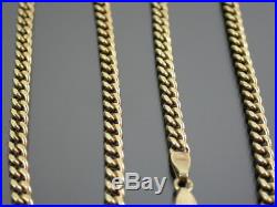 VINTAGE 9ct GOLD CURB LINK NECKLACE CHAIN 21 inch C. 1980