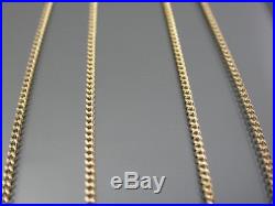 VINTAGE 9ct GOLD CURB LINK NECKLACE CHAIN 22 inch C. 1980