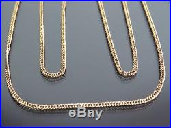 VINTAGE 9ct GOLD CURB LINK NECKLACE CHAIN 24 inch 1982