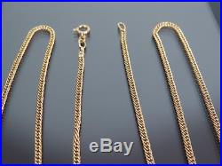 VINTAGE 9ct GOLD CURB LINK NECKLACE CHAIN 24 inch 1982