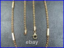 VINTAGE 9ct GOLD FANCY LINK & BATON LINK NECKLACE CHAIN 17 inch 2008