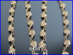 VINTAGE 9ct GOLD FANCY LINK NECKLACE CHAIN 16 inch 1981