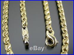 VINTAGE 9ct GOLD FANCY LINK NECKLACE CHAIN 18 inch C. 1990