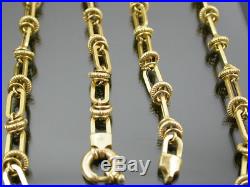 VINTAGE 9ct GOLD FANCY LINK NECKLACE CHAIN 24 inch C. 1980