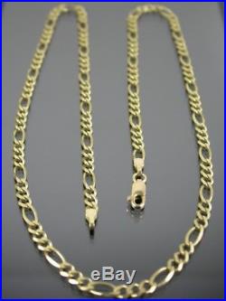 VINTAGE 9ct GOLD FIGARO LINK NECKLACE CHAIN 20 inch 1999