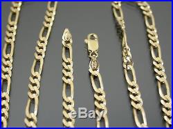 VINTAGE 9ct GOLD FIGARO LINK NECKLACE CHAIN 24 inch C. 1980