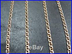 VINTAGE 9ct GOLD FLAT ANCHOR LINK NECKLACE CHAIN 24 inch 1990