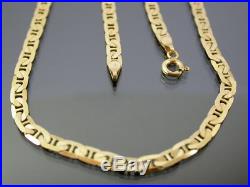 VINTAGE 9ct GOLD FLAT BYZANTINE LINK NECKLACE CHAIN 18 inch C. 1980
