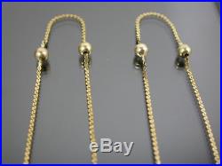 VINTAGE 9ct GOLD FLAT S & BALL LINK NECKLACE CHAIN 15 1/2 inch C. 1980