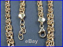 VINTAGE 9ct GOLD GRADUATED BYZANTINE LINK NECKLACE CHAIN 20 inch C. 2000
