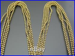 VINTAGE 9ct GOLD PELLINE LINK NECKLACE CHAIN 17 inch With FANCY TASSLE PENDANT