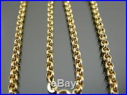 VINTAGE 9ct GOLD ROLO LINK NECKLACE CHAIN 15 1/2 inch 1998