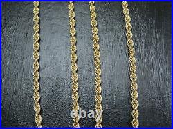 VINTAGE 9ct GOLD ROPE LINK NECKLACE CHAIN 20 inch C. 1990