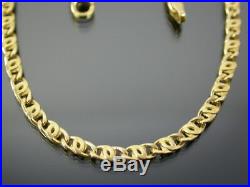 VINTAGE 9ct GOLD SCROLL LINK NECKLACE CHAIN 18 inch C. 1980