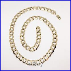 Very Heavy 9ct Gold Curb Chain Fully Hallmarked 25.5 Inch