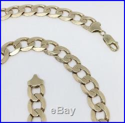 Very Heavy 9ct Gold Curb Chain Fully Hallmarked 25.5 Inch