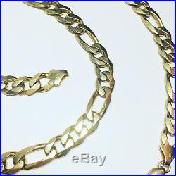Very Heavy 9ct Gold Figaro Chain Fully Hallmarked 28 Inch