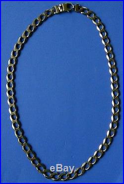 Very Heavy Large Curb-Link Mens' 9ct Gold Necklace. 25 85.9 grams