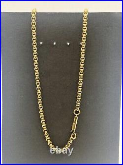 Victorian 9CT Gold 40cm Chain Necklace Original Barrel Clasp 1890s R80