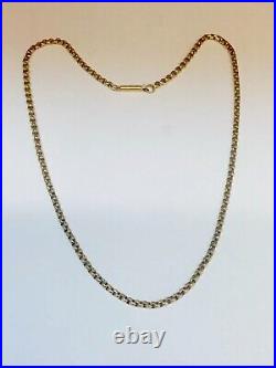 Victorian 9CT Gold 40cm Chain Necklace Original Barrel Clasp 1890s R80