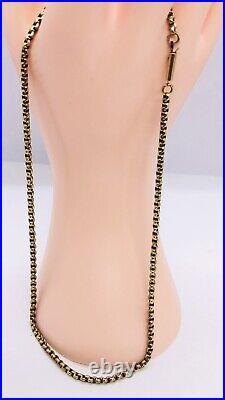 Victorian 9CT Gold 40cm Chain Necklace Original Barrel Clasp 1890s R80