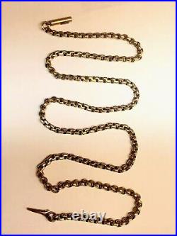 Victorian 9CT Gold 40cm Chain Necklace Original Barrel Clasp 1890s R80