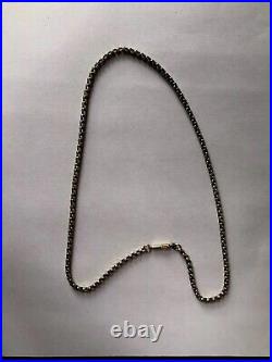 Victorian 9CT Gold 40cm Chain Necklace Original Barrel Clasp 1890s R80