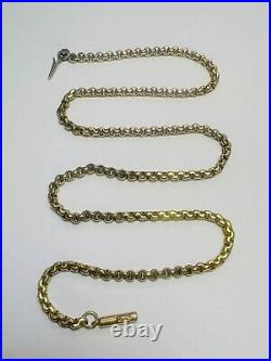 Victorian 9CT Gold 40cm Chain Necklace Original Barrel Clasp 1890s R80