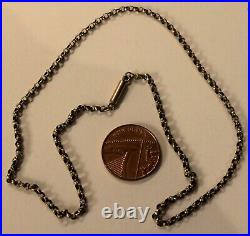 Victorian 9ct gold belcher link choker neck chain, 39.5mm / 15.5 long, 9ct tag