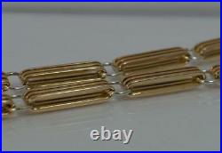 Victorian Two Tone 9ct Gold 12 1/2 Pocket Watch Chain p1878