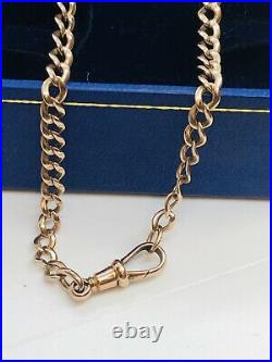 Vintage 9CT Gold 22 Chain With A Dog Clip Clasp Pendant