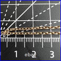 Vintage 9ct 375 Rose Gold Necklace Diamond Cut Cable Link 62cm Long Chain 3.38g