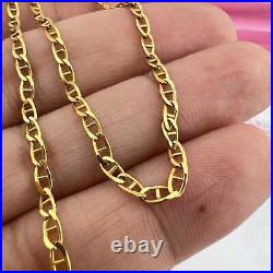 Vintage 9ct 375 yellow gold Mariner Anchor Link Unisex chain necklace 5g 61cm