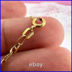 Vintage 9ct 375 yellow gold Mariner Anchor Link Unisex chain necklace 5g 61cm