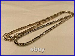 Vintage 9ct Gold 20 inch Foxtail Link Necklace Chain by Unoaerre 14g